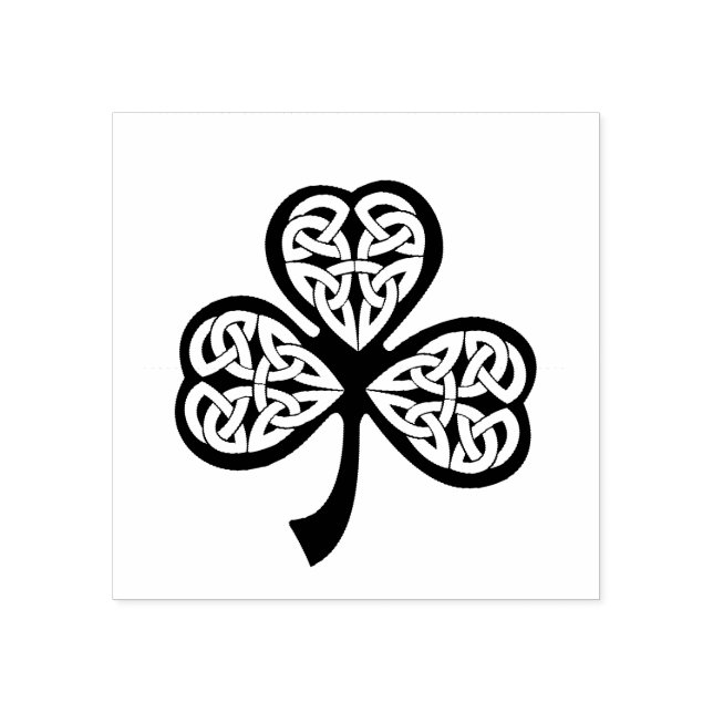 Tampons Encreurs Shamrock St. Patrick's Day Celtic Knot Wood Block (Impression)