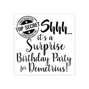 Tampons Encreurs Shhh… C'est une fête d'anniversaire de surprise