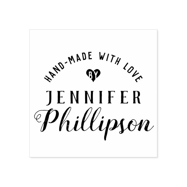 Tampons Encreurs Signature "Fabriquée à la main par" Artisanat rust (Impression)