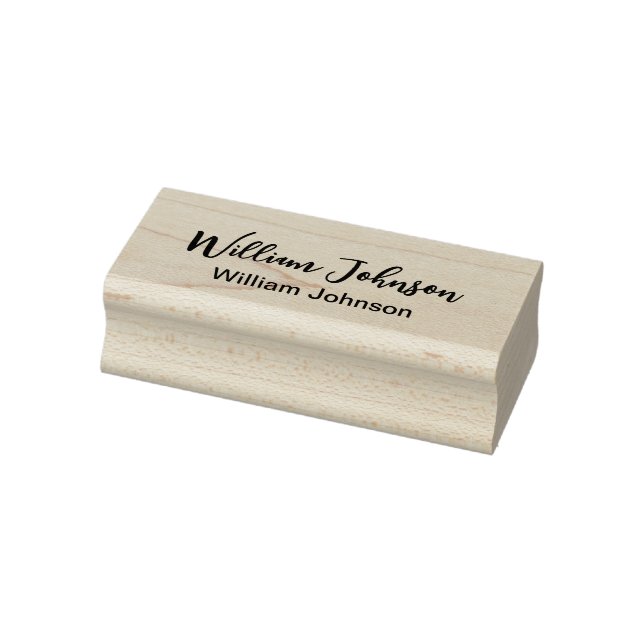 Tampons Encreurs Signature simple et nom imprimé Modèle de texte (Tampon)