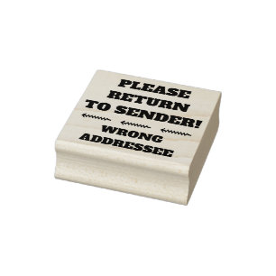 TAMPONS ENCREURS "S'IL VOUS PLAÎT RETOURNEZ À ENVOYER !" "MAUVAISE 