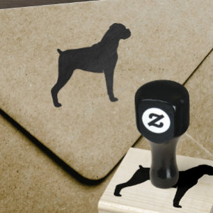 Tampons Encreurs Silhouette de chien de boxeur - oreilles