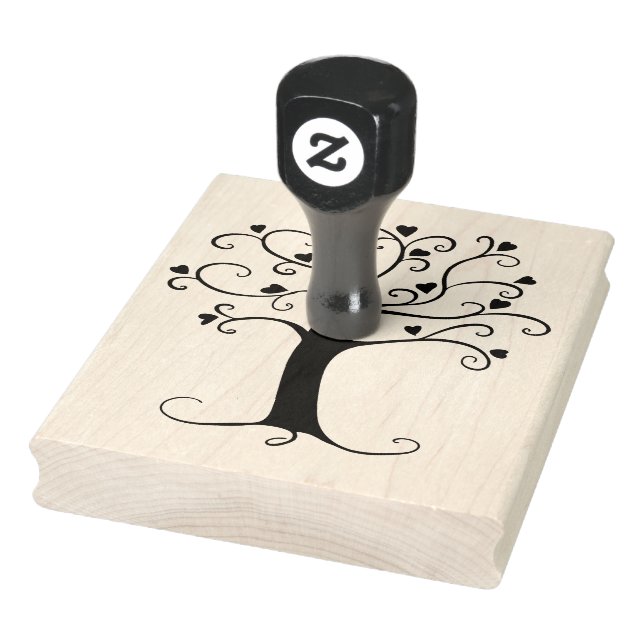 Tampons Encreurs Silhouettes d'arbre cardiaque, Timbre en caoutchou (Tampon)