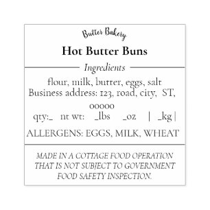 Tampons Encreurs Simple Cottage Food Law Timbre en caoutchouc