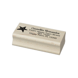 Tampons Encreurs Simple Cute Beach Starfish Adresse de retour