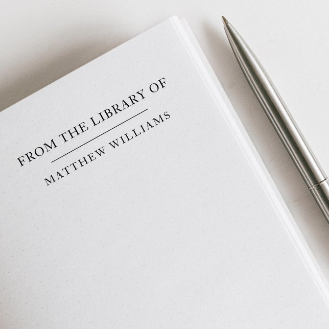 Tampons Encreurs Simple Elegant From The Library Of Custom Name (Créateur téléchargé)