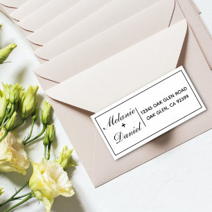 Tampons Encreurs Simple Elegant Mariage Adresse de retour