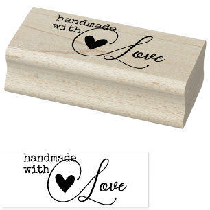 Tampons Encreurs Simple fait à la main avec coeur d'amour Simple él