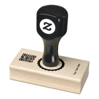 Tampons Encreurs Simple Logo 'Code QR' Texte Promotionnel d'Affaire
