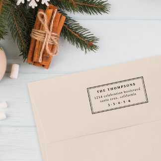 Tampons Encreurs Simple minimaliste Typographie Famille Adresse de