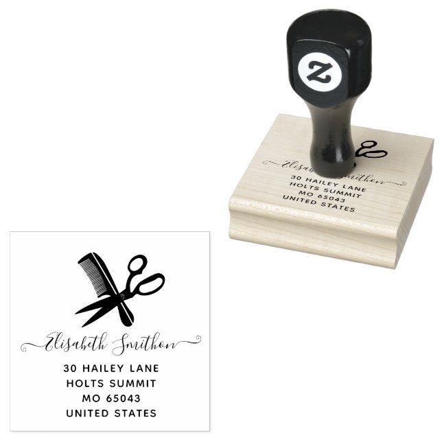 Tampons Encreurs Simples ciseaux Coiffeur professionnel (Tamponné)