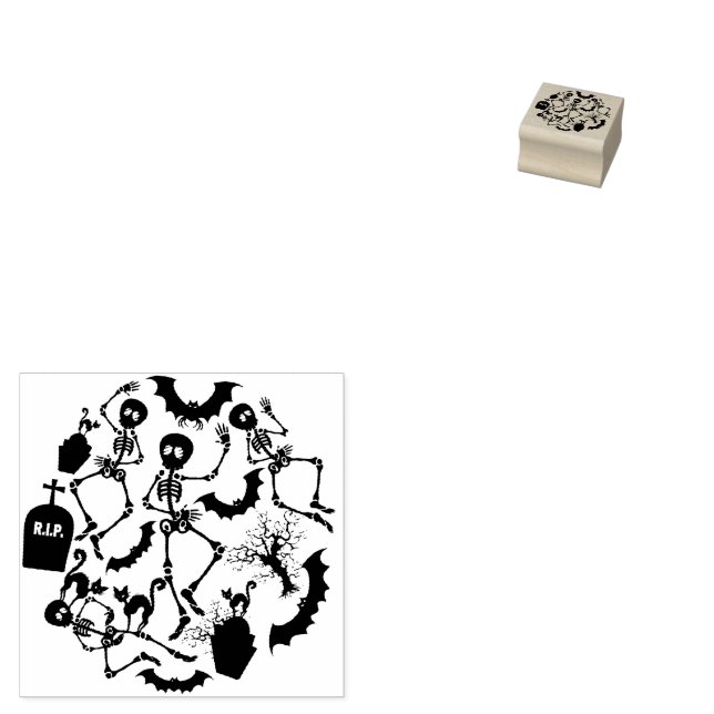 Tampons Encreurs Skeletons d'Halloween Macabre Dance (Tamponné)