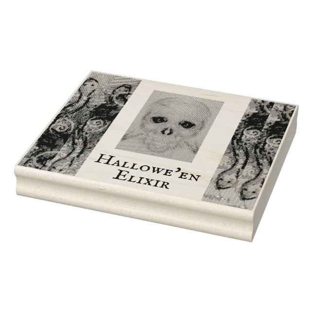 Tampons Encreurs Skull Skeleton Halloween Debout Maureen Girard Pla (Tampon)