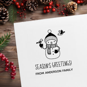 Tampons Encreurs Smiling Snowman Joyeuses Fêtes