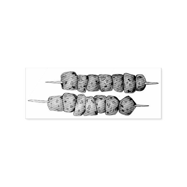Tampons Encreurs Souvlaki Viande Porc brochette Grèce Fast Food Grè (Impression)