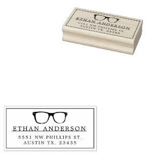 Tampons Encreurs Spectacles Graves   Nom personnalisé amusant