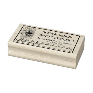 Tampons Encreurs SPIDER VENOM - Étiquette apothecaire Vintage
