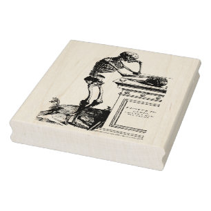 Tampons Encreurs Squelette au cimetière avec Timbre en caoutchouc c