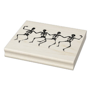 Tampons Encreurs Squelettes dansants timbre d'art silhouette