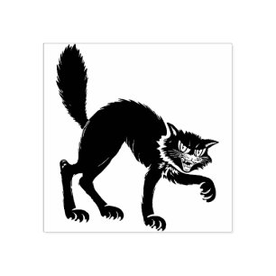 Tampons Encreurs Stand de chat noir d'Halloween Vintage