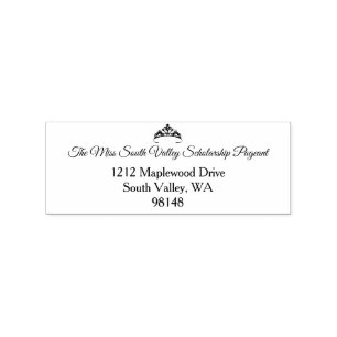 Tampons Encreurs Style Miss America Pageant en caoutchouc Stamp