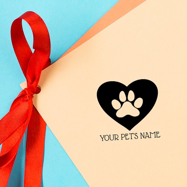 Tampons Encreurs Sweet Pets Empreinte de patte Nom personnalisé (Créateur téléchargé)