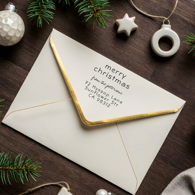 Tampons Encreurs Sweet Simple Joyeux Nom de Noël Adresse de retour (Créateur téléchargé)
