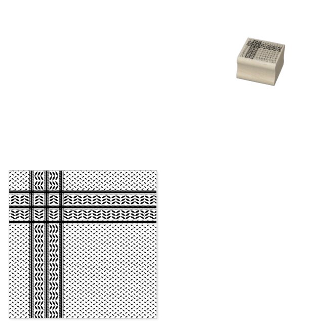 Tampons Encreurs Symbole Keffiyeh de la Palestine Motif de résistan (Tamponné)