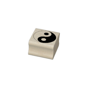 Tampons Encreurs Symbole Yin et Yang blanc et noir