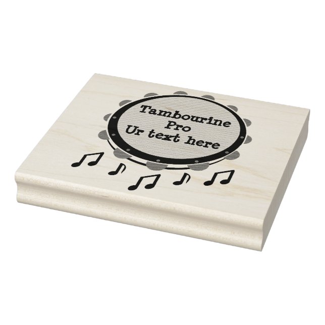 Tampons Encreurs Tambourine noir et blanc (Tampon)