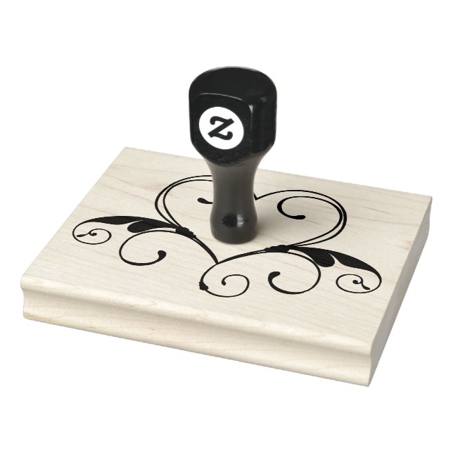 Tampons Encreurs Tatouage cardiaque, Poignée en bois 4" x 5" Timbre (Tampon)