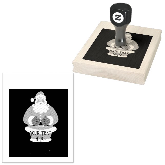 Tampons Encreurs Texte de l'image de Noël Timbre en caoutchouc (Tamponné)