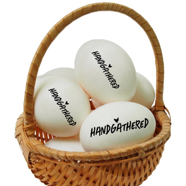 Tampons Encreurs Texte noir de l'illustration Hen mignon (Handgathered Chicken rubber stamp)