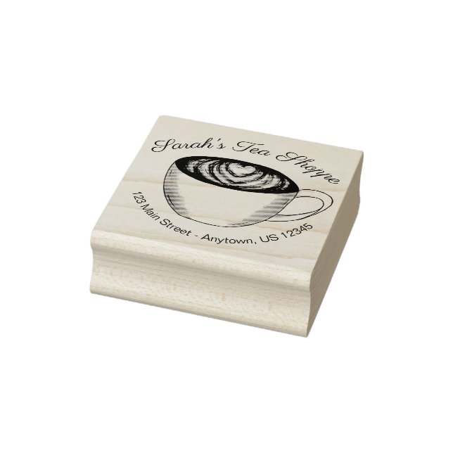 Tampons Encreurs Thé vert Matcha Latte Heart Café personnalisé (Tampon)
