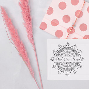 Tampons Encreurs Third Eye Mandala Elegant Script Return Adresse