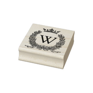 Tampons Encreurs Timbre caoutchouc de 3 tailles Monogramme Initial 