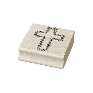 Tampons Encreurs timbre croix ornementale fleurie