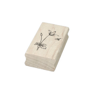 Tampons Encreurs Timbre d'abeille et d'art floral