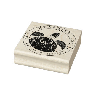 Tampons Encreurs Timbre d'adresse de la tortue de mer