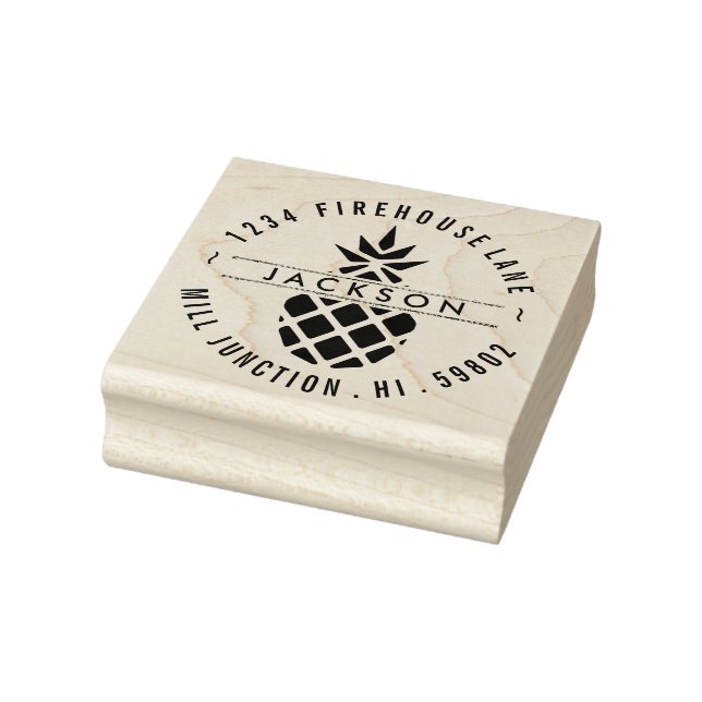 Tampons Encreurs Timbre d'adresse de retour ananas (Tampon)