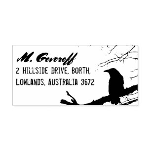 Tampons Encreurs Timbre d'adresse de retour Corbeau