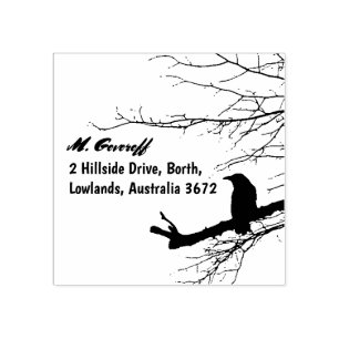 Tampons Encreurs Timbre d'adresse de retour Corbeau