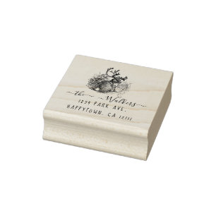 Tampons Encreurs timbre d'adresse de retour jackalope