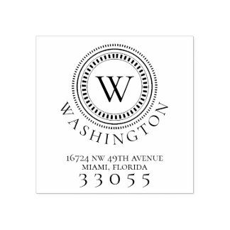 Tampons Encreurs Timbre d'adresse de retour Monogramme moderne