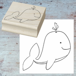 Tampons Encreurs Timbre d'art de baleine de dessin animé fantaisist