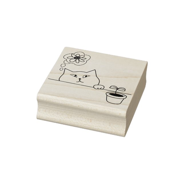 Tampons Encreurs timbre d'art de chat fleur (Tampon)