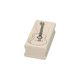 Tampons Encreurs timbre d'art de guitare acoustique