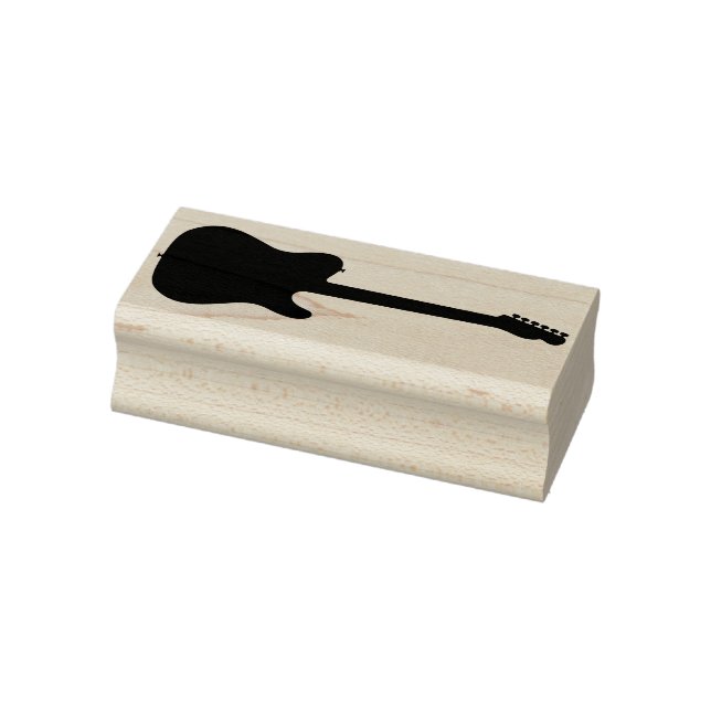 Tampons Encreurs timbre d'art de la guitare silhouette (Tampon)