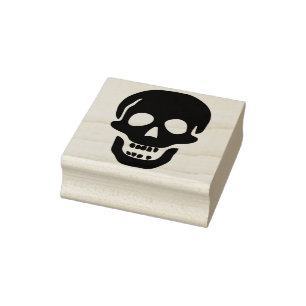 Tampons Encreurs Timbre d'art de la silhouette du visage crâne