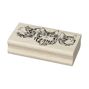 Tampons Encreurs timbre d'art des chats tribaux
